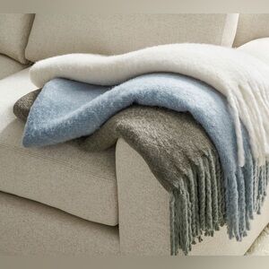Pottery Barn Hayes Faux Mohair Throw